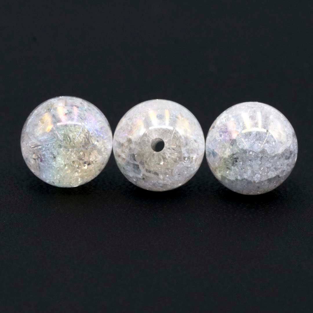 クラックオーロラクォーツ ラウンドビーズ 10ミリ 10石入り
