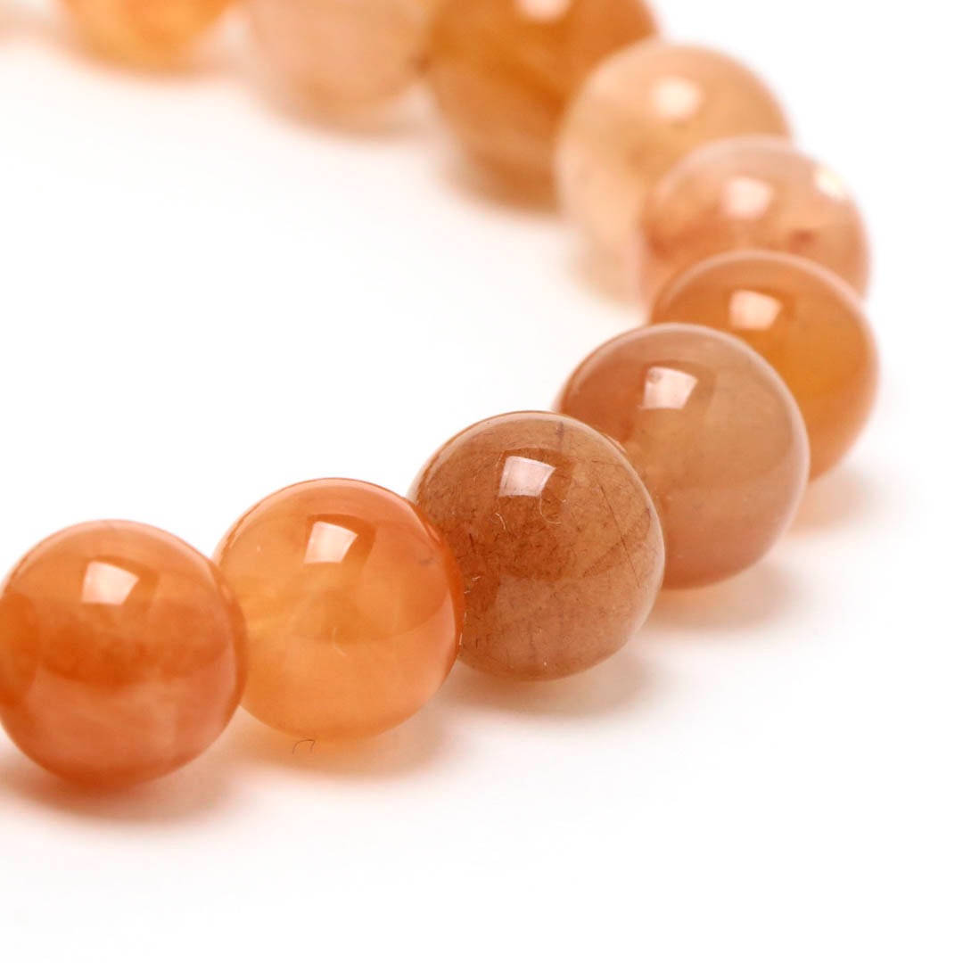 ブラウン オレンジ ブレスレット ラビットヘアールチルクォーツ ルチル ラビットヘアルチルクォーツ 8ミリ ブレスレット*