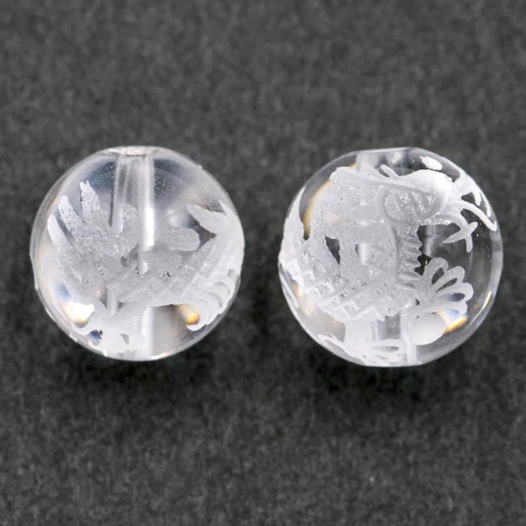 ★水入り水晶 11.5ミリ珠 ビーズ⑮(SA+) 鳳凰 水晶 10ミリ ビーズ
