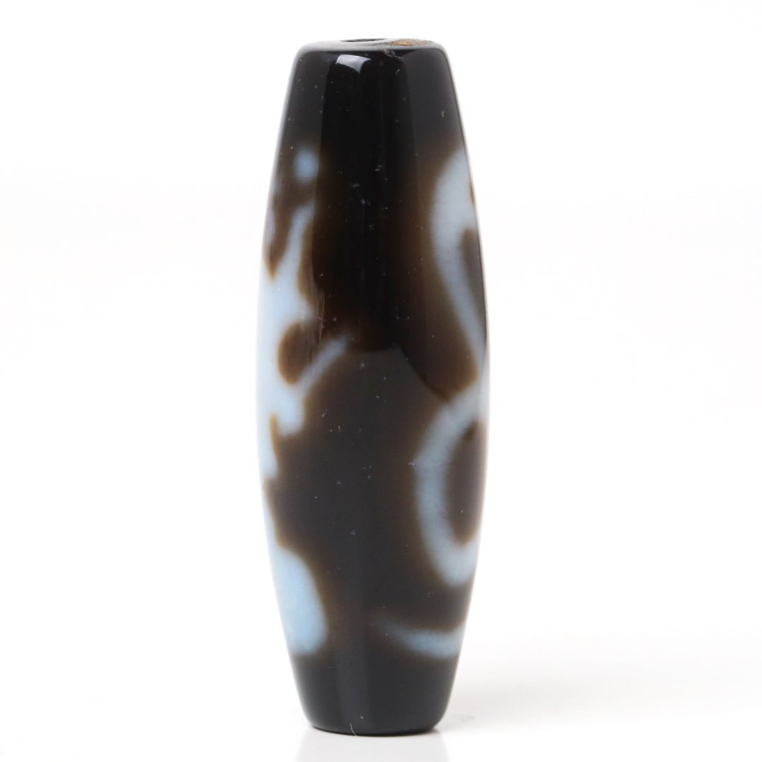 高級天珠 三面大黒天白蛇