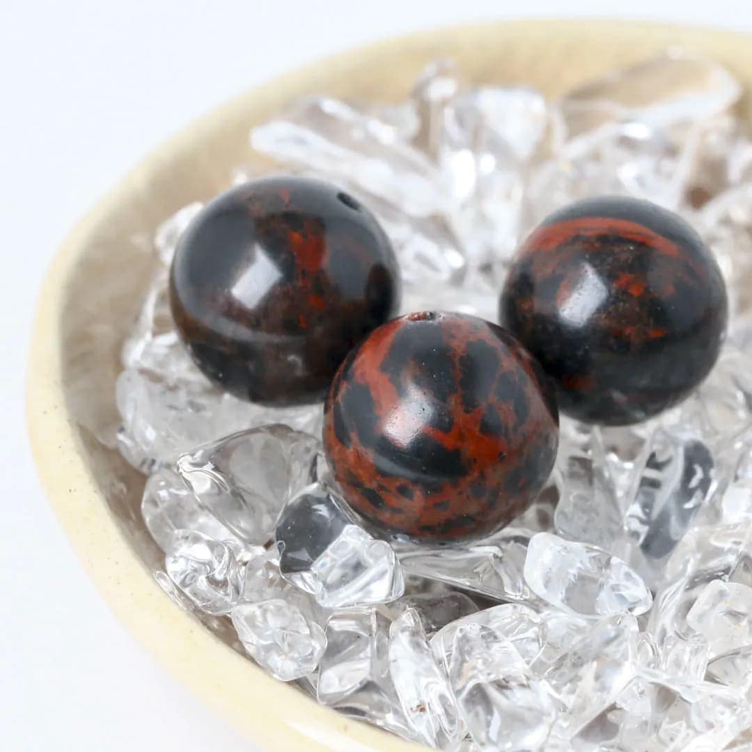 十勝石 12ミリ ビーズ (花十勝・北海道白滝産）