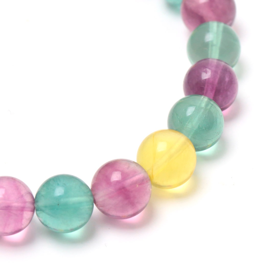 ミックスカラーフローライト 9ミリブレスレット