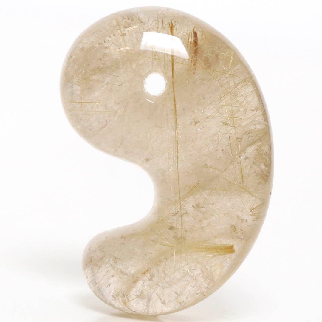 ゴールデンルチルクォーツ 出雲型勾玉 30ミリ