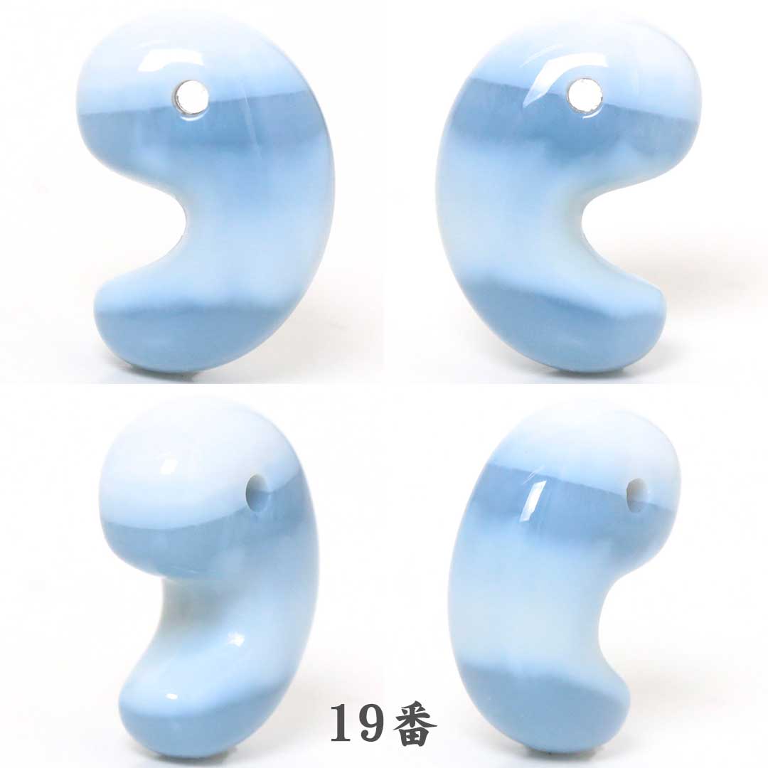 ブル―オパール 出雲型勾玉 16ミリ