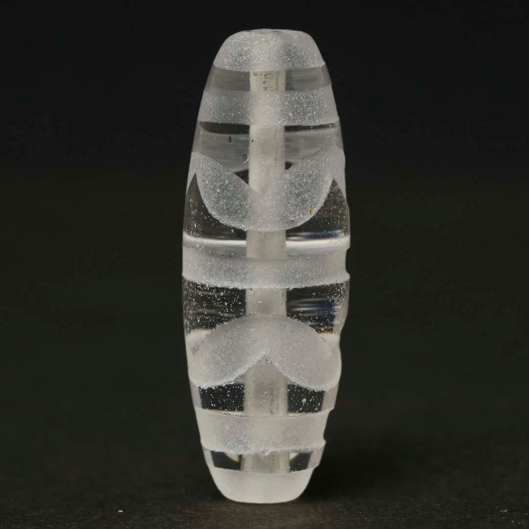 水晶天珠 3ｾﾝﾁ 四線虎牙