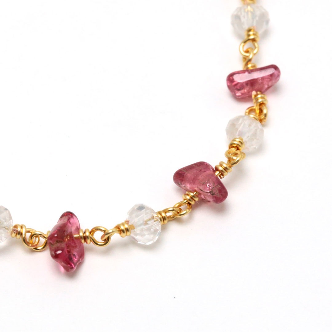 出雲巻ひとつむぎ】ブレスレット（ピンク） ゴールド