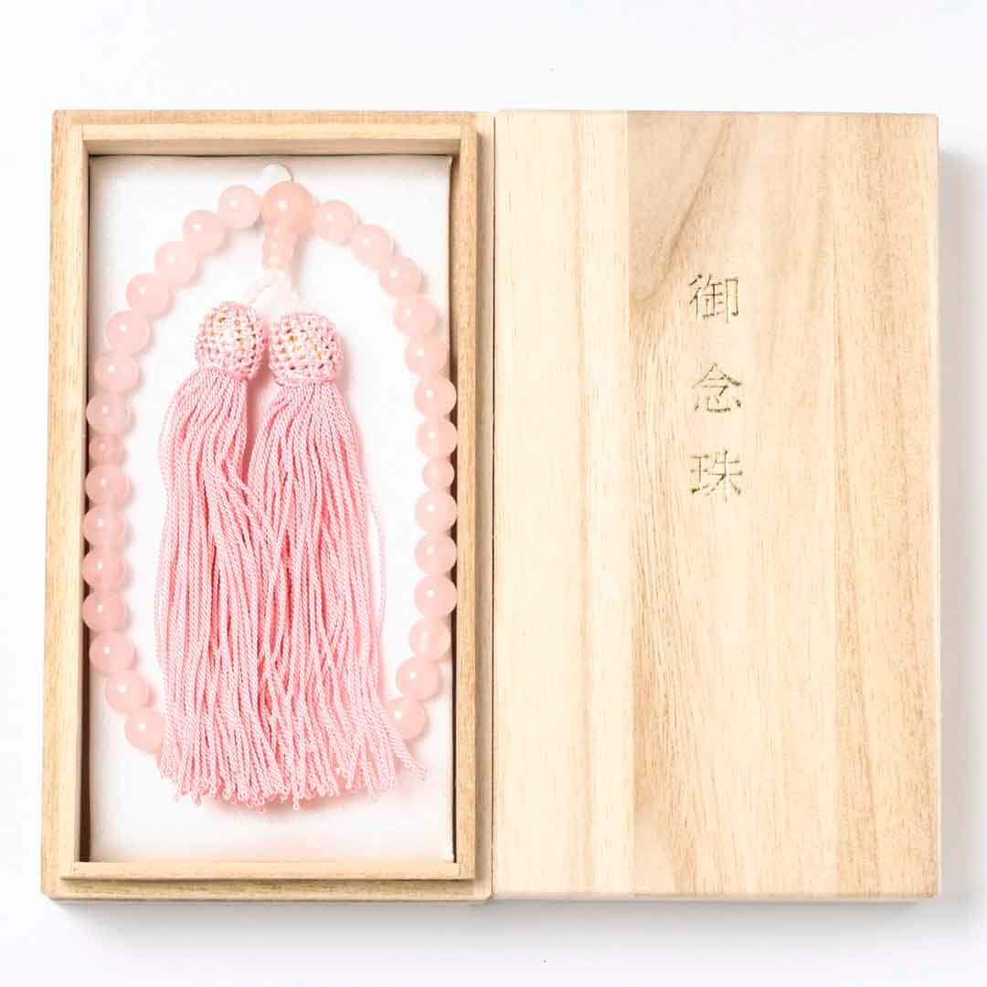 念珠 8ミリ ローズクォーツ