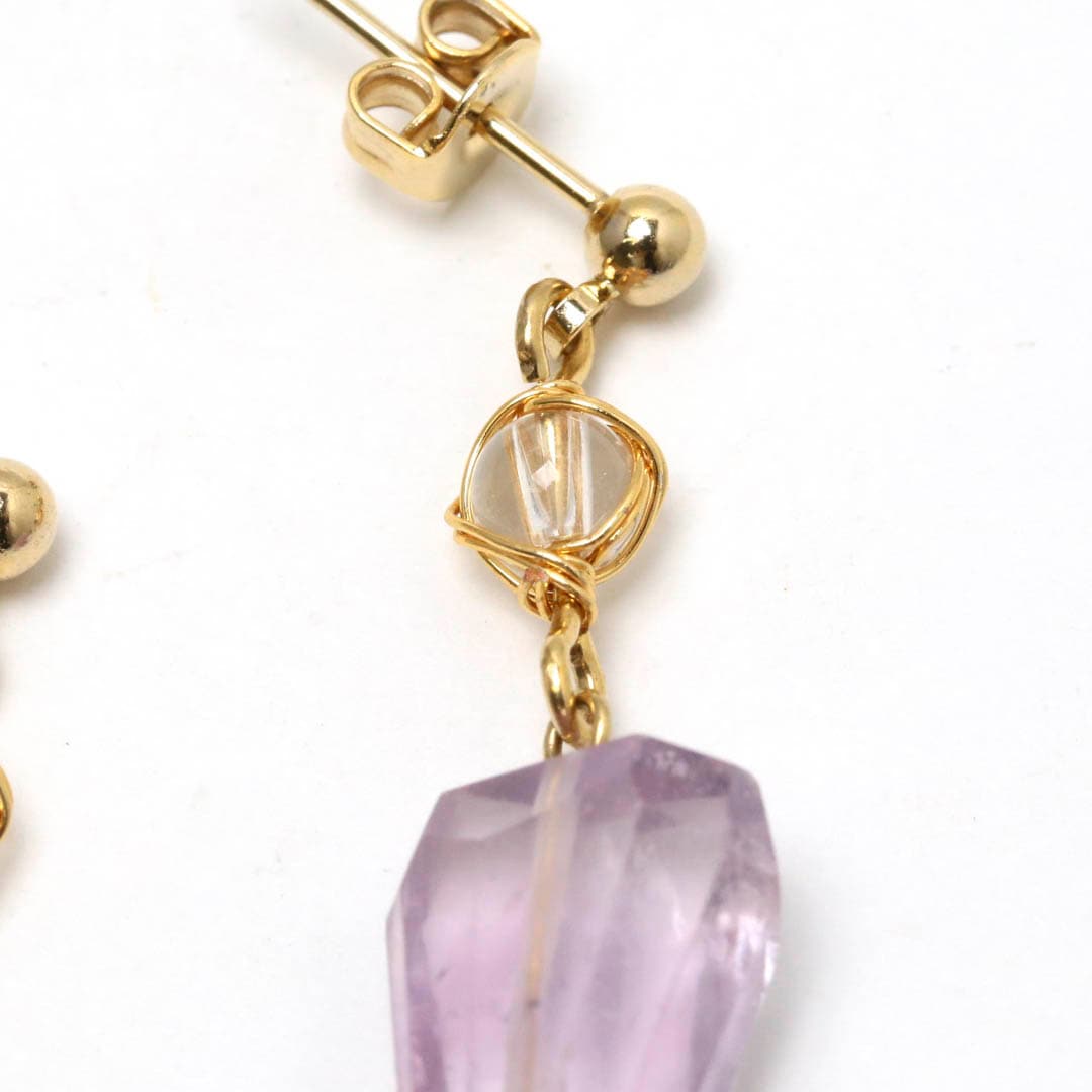 出雲巻ひとつむぎ】ピアス ラベンダーアメジスト