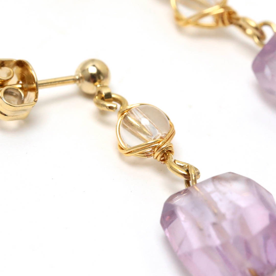 出雲巻ひとつむぎ】ピアス ラベンダーアメジスト