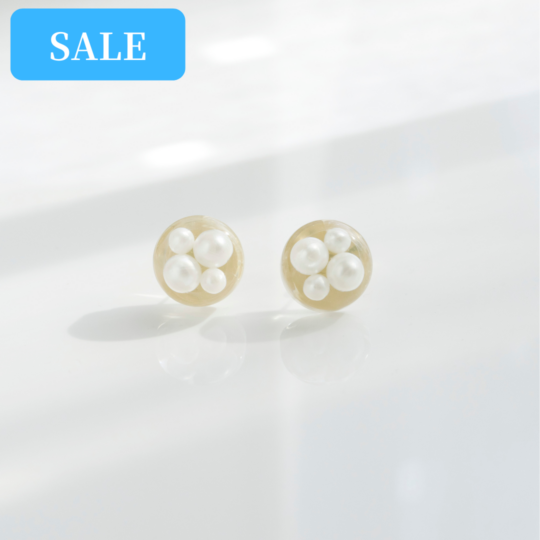 アクリルインナーパールピアス