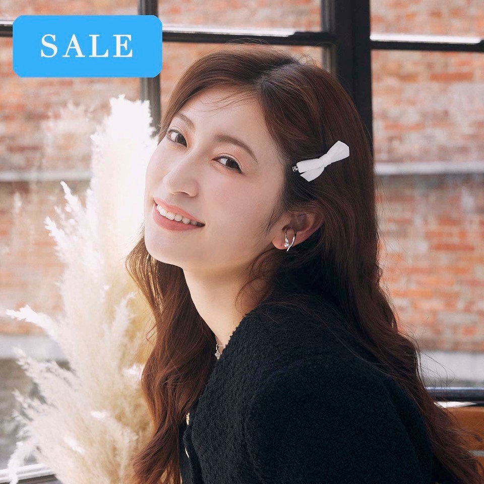 ベロアリボンヘアクリップ