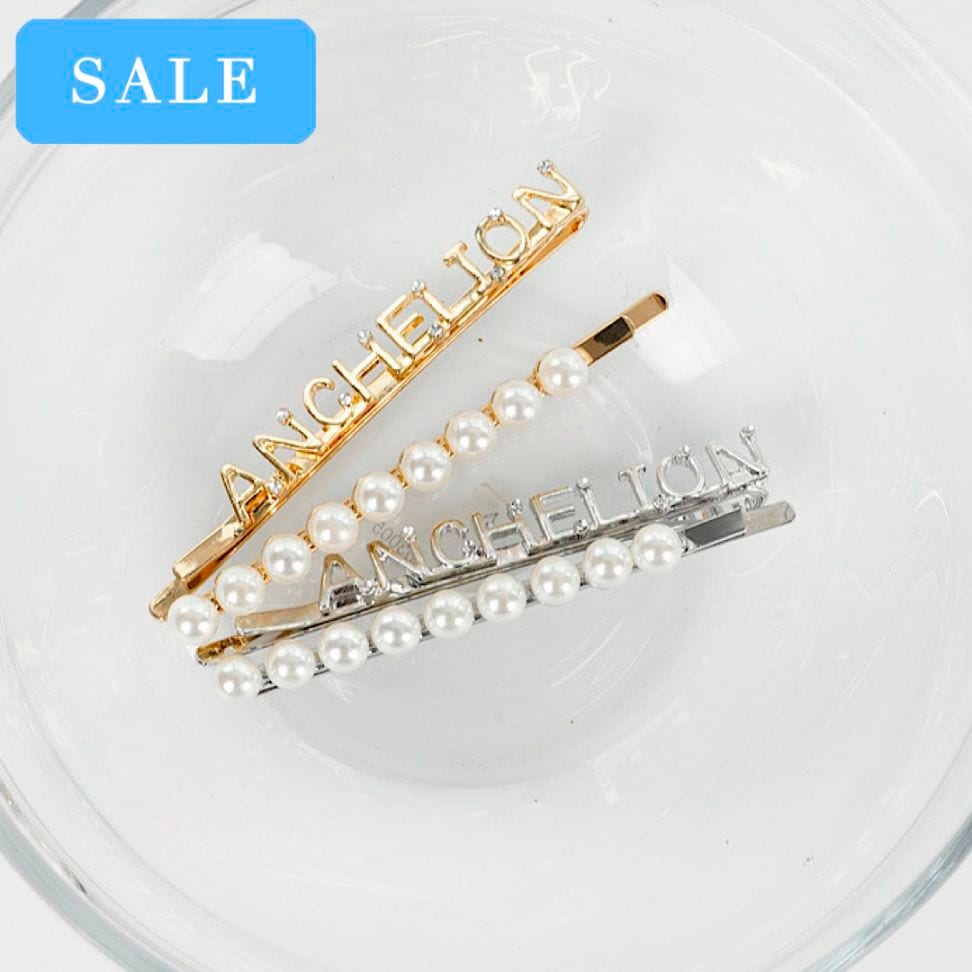 anchelionロゴパールヘアクリップ