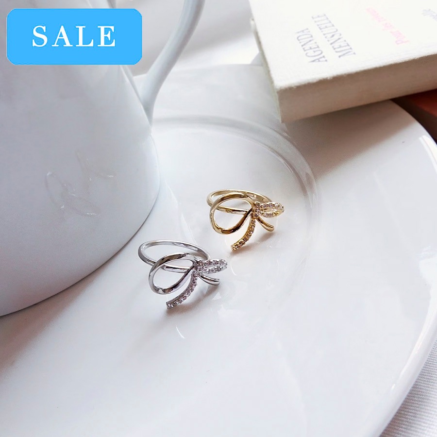 ポイントリボンピンキーリング