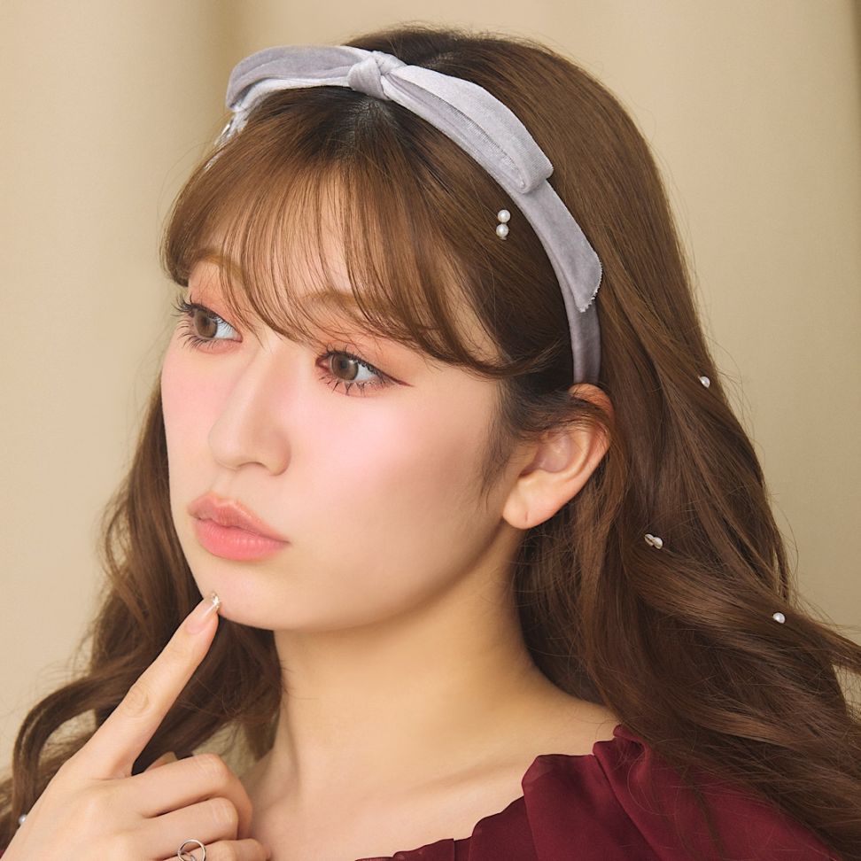 ベロアリボンカチューシャ