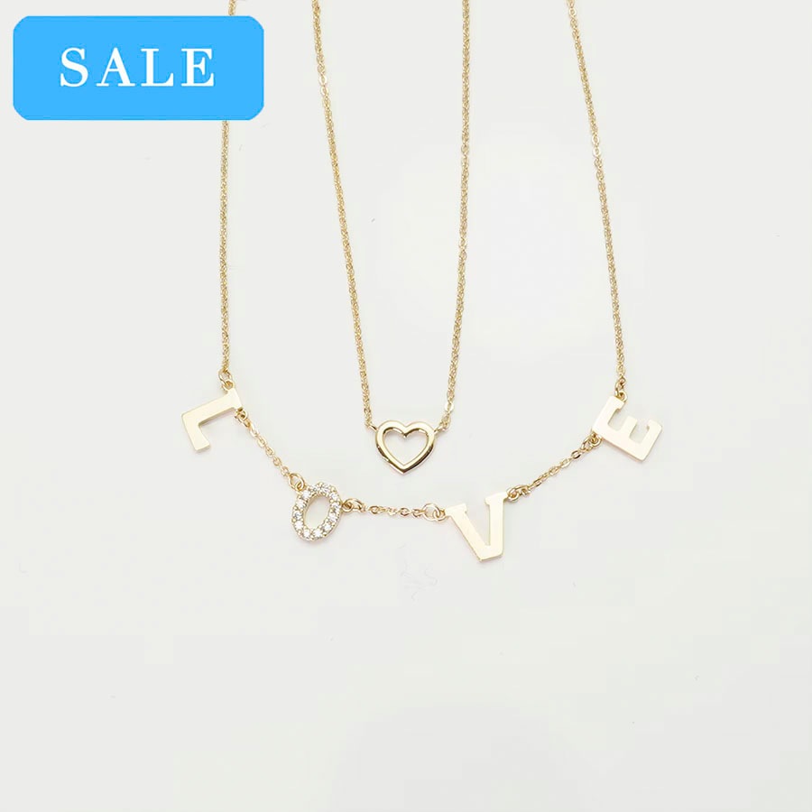 LOVEデュアルチェーンネックレス