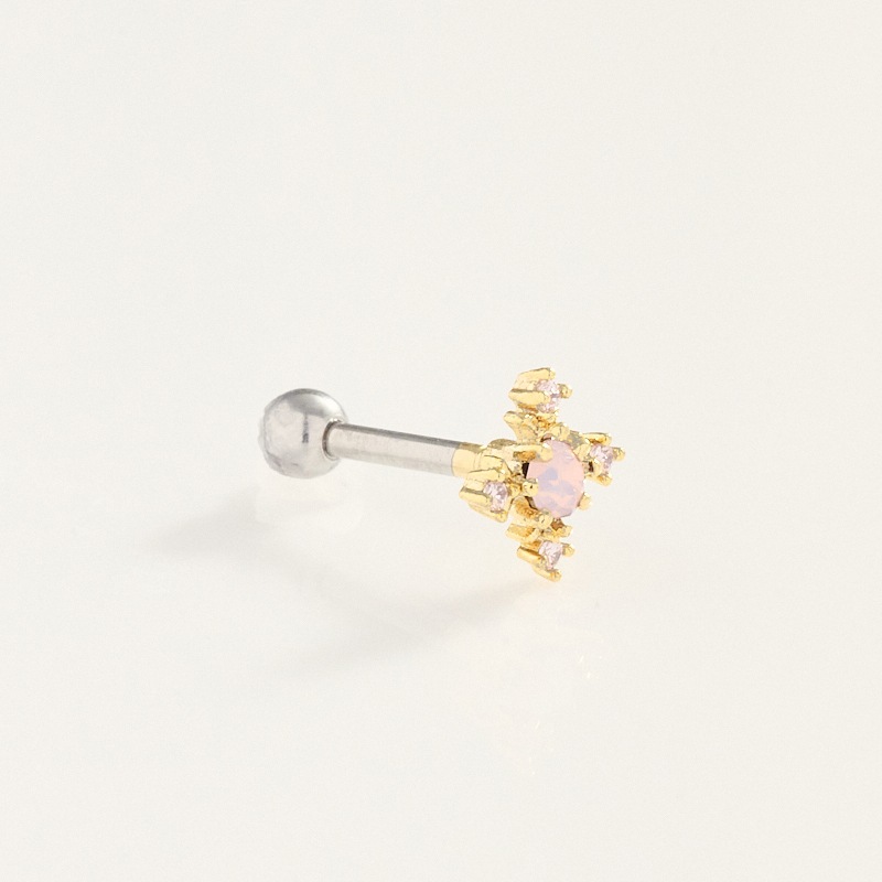 クロスビジューボディピアス