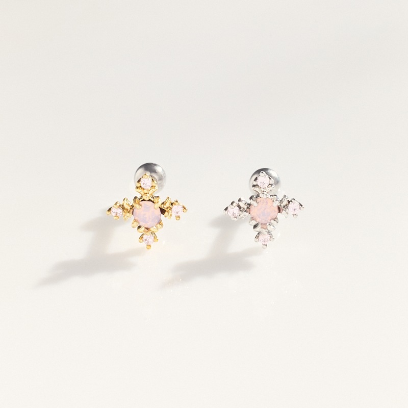 クロスビジューボディピアス