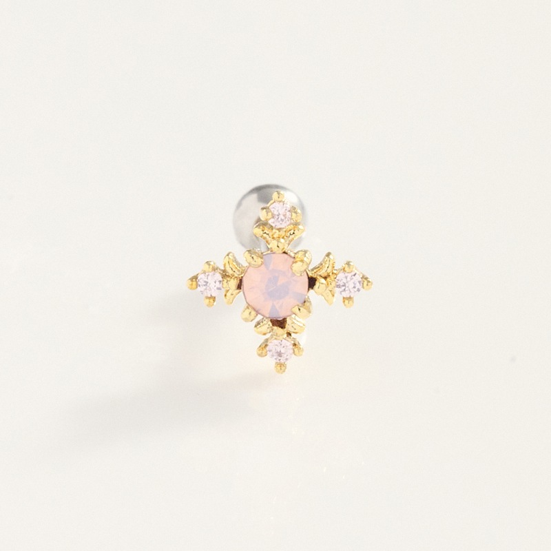 クロスビジューボディピアス