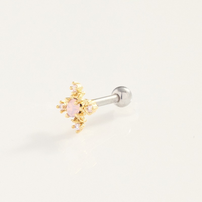 クロスビジューボディピアス
