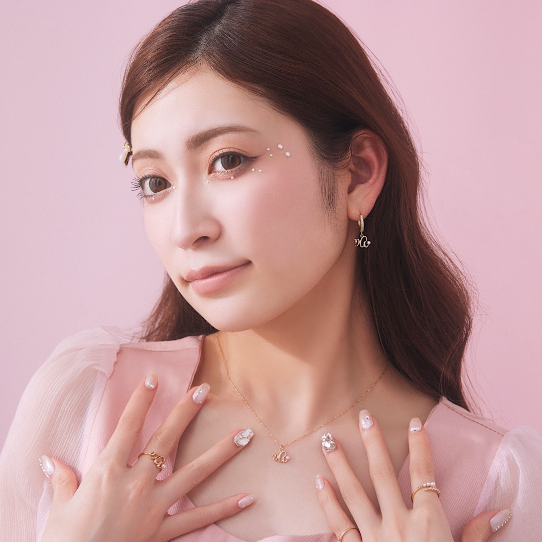 aaロゴパールフープピアス