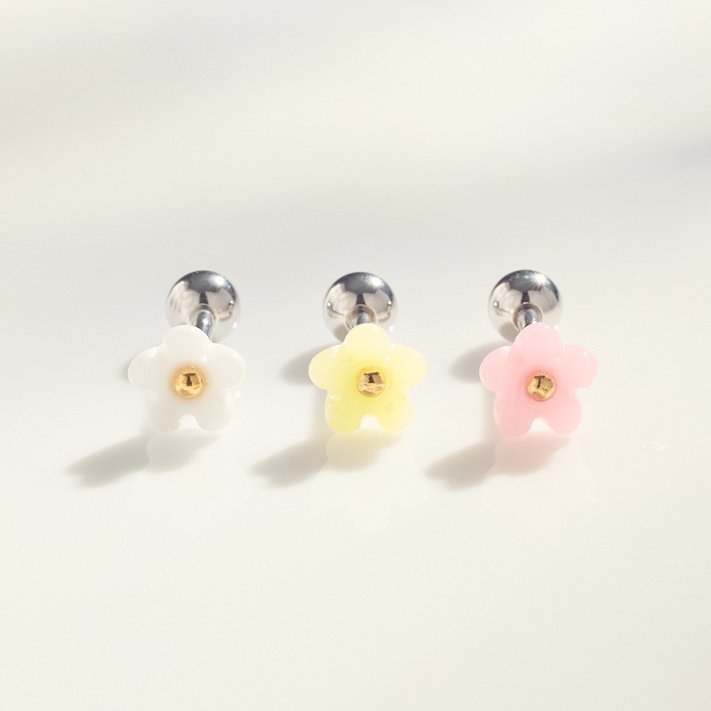 パステルフラワーボディピアス