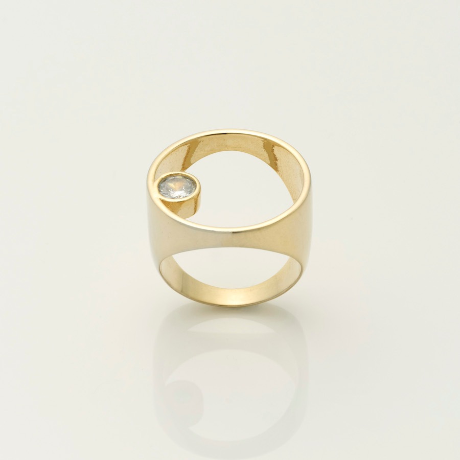 サークルスポットストーンリング