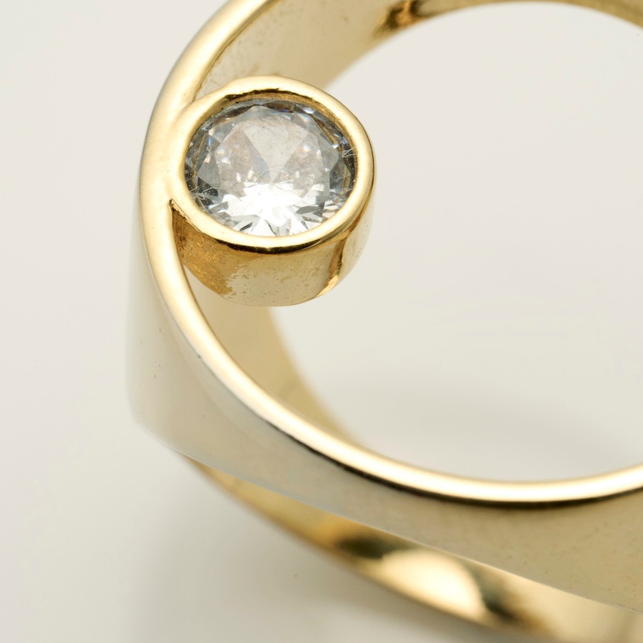 サークルスポットストーンリング