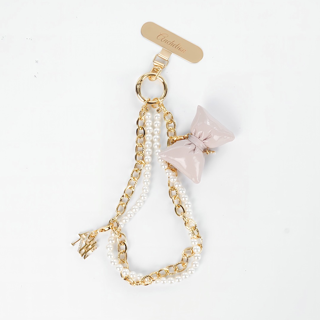 レア 美品☆agete K10 ミル打ち リボンチャーム 吉田朱里プロデュースアクセサリーブランド anchelion【アンシェリオン】