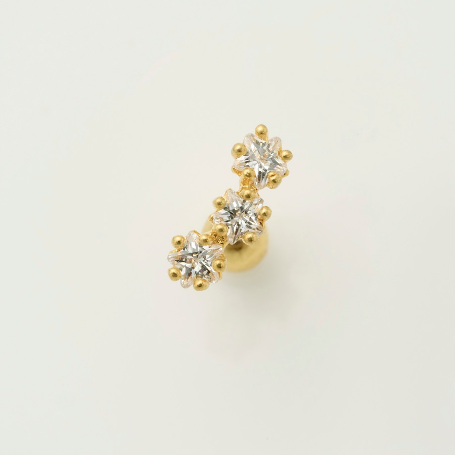 トリプルストーンボディピアス