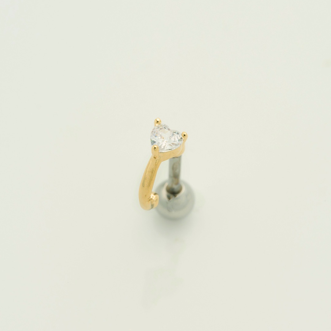 ハートフープボディピアス