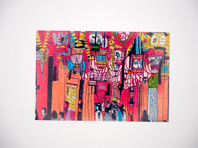 【ポストカード】長崎ランタン（アーケード）