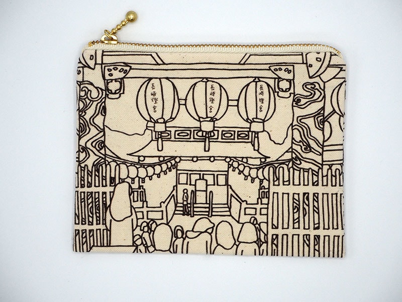 【ポーチS】長崎ランタンフェス（モノクロ）