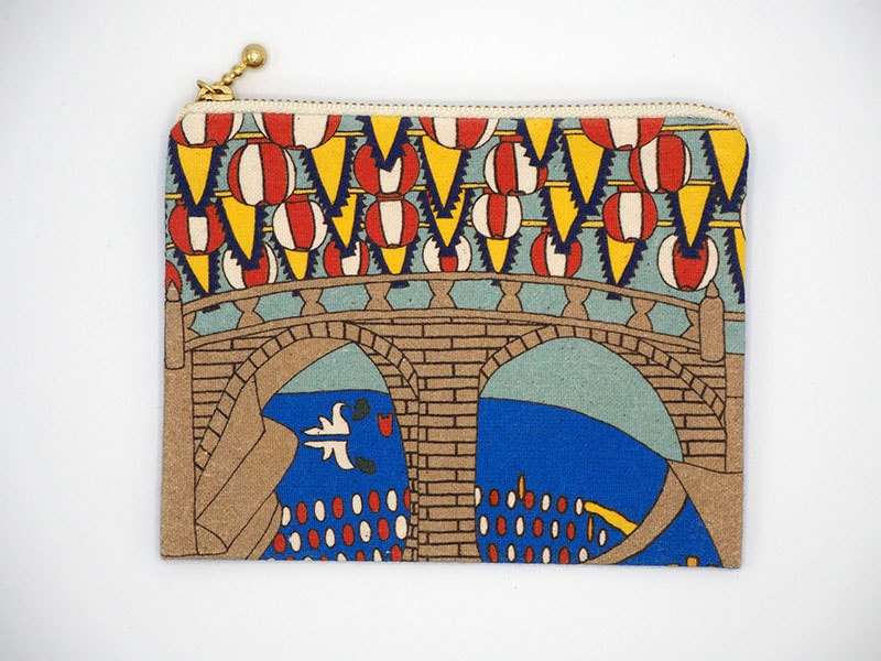 【ポーチS】長崎ランタンと眼鏡橋