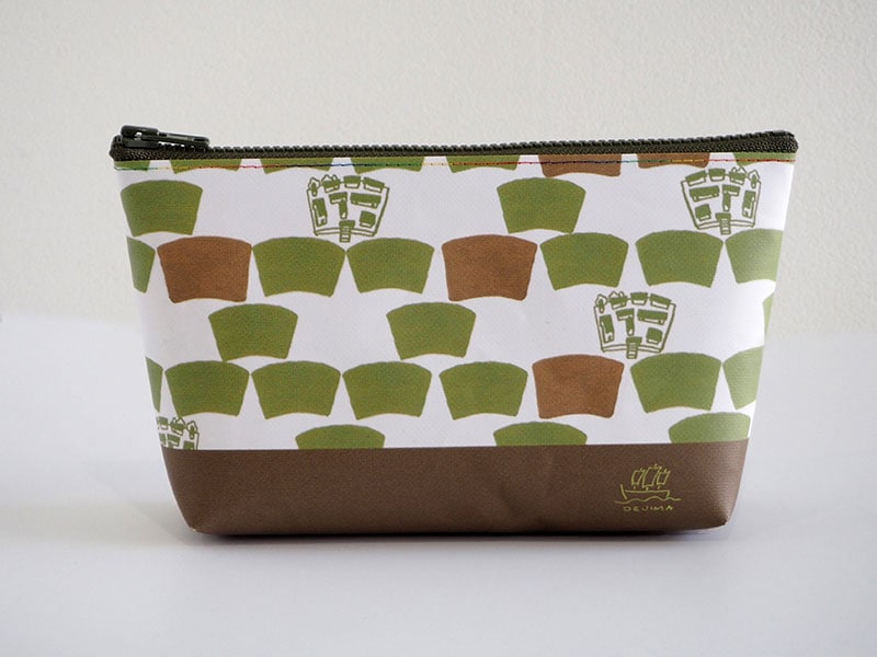 【ターポリンポーチ】長崎出島シルエット総柄（和）