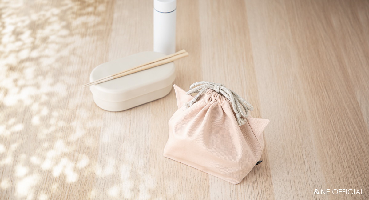 お弁当袋きんちゃく　ねこ