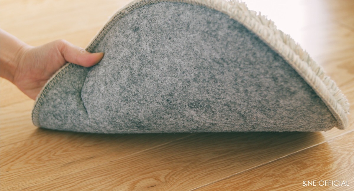 低反発シャギーチェアパッド  Pale