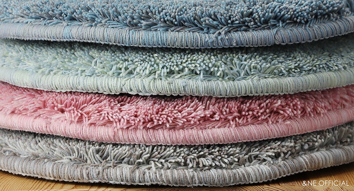 低反発シャギーチェアパッド  Pale