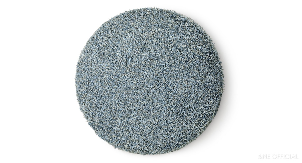 低反発シャギーチェアパッド  Pale