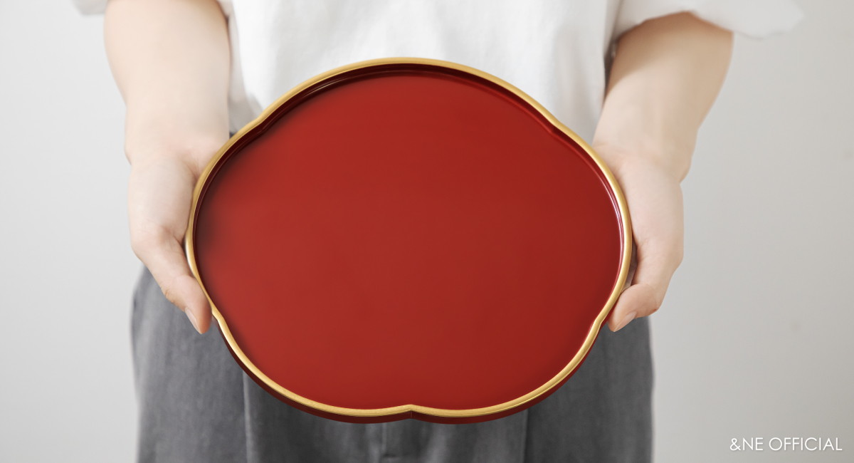 ハレとケ　越前塗り　梅おぼん