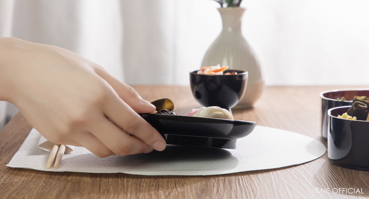 ハレとケ　山中塗り　梅高台皿