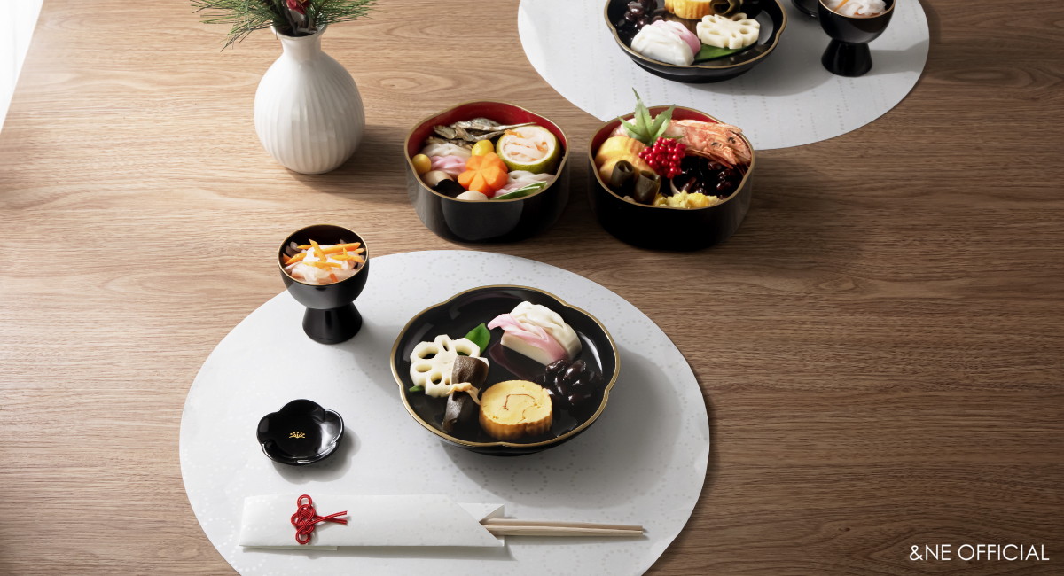 ハレとケ　山中塗り　梅高台皿