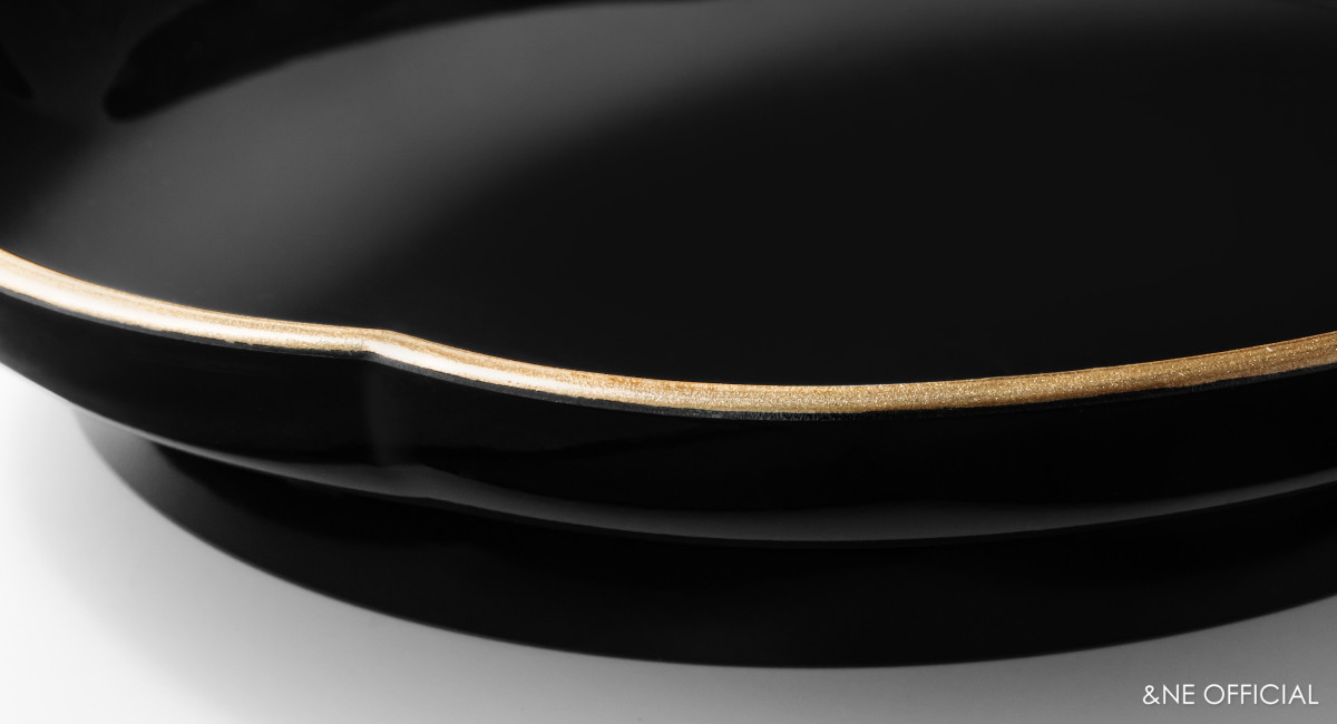 ハレとケ　山中塗り　梅高台皿