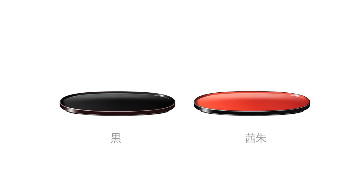 値下げ【新品未使用】越前塗　溜塗（ためぬり）尺3小判盆 膳ランチョンマットお盆・お膳-越前塗 溜 古代塗 小判マット［1
