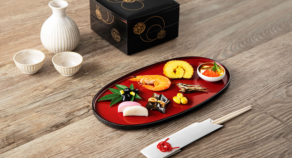 ハレとケ　越前塗り 小判型おぼん