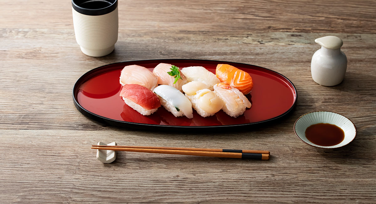 ハレとケ　越前塗り 小判型おぼん