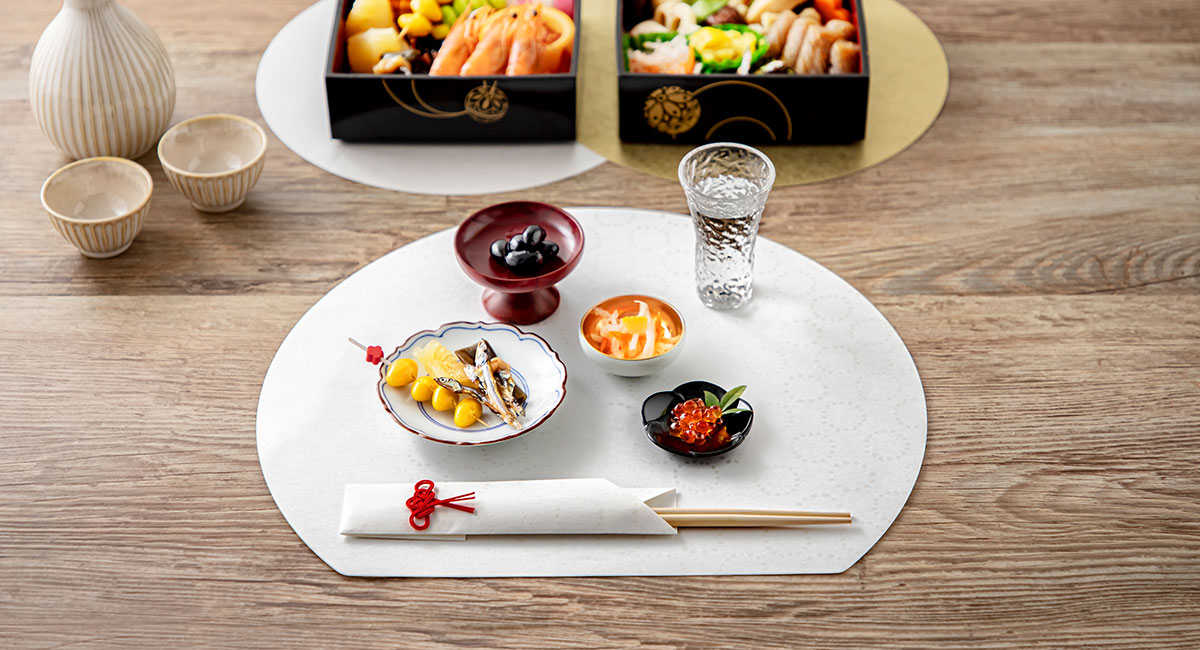 ハレとケ　美濃和紙 半月お膳敷紙