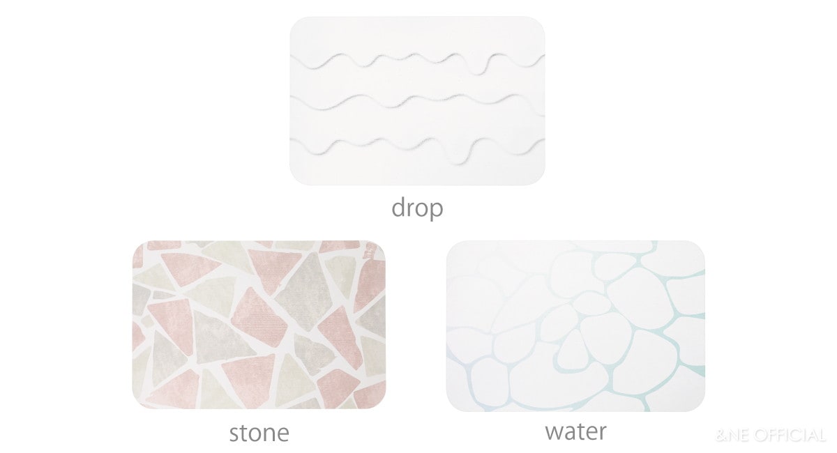 ラバストーンプリントバスマット