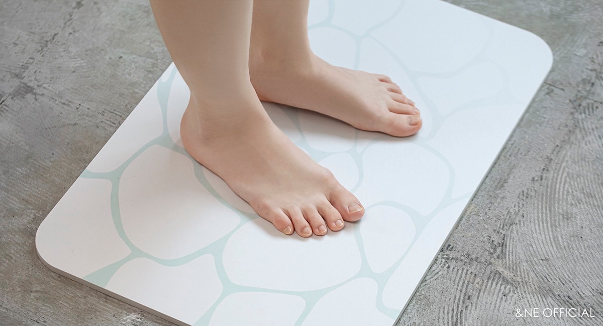 ラバストーンプリントバスマット