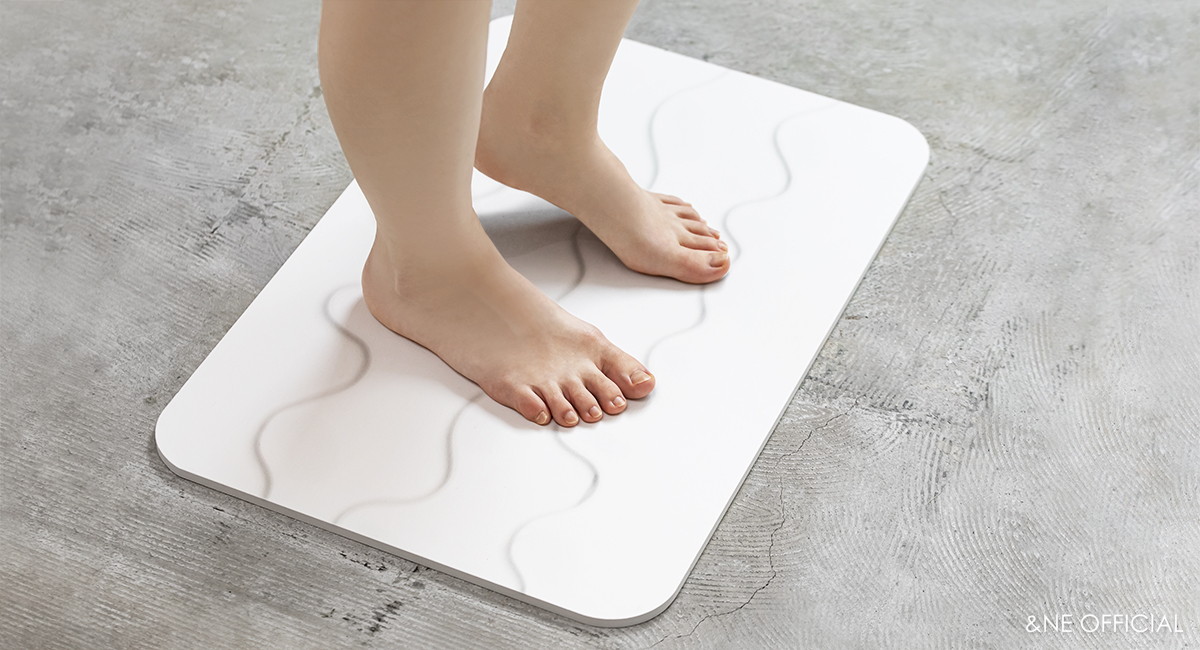 ラバストーンプリントバスマット