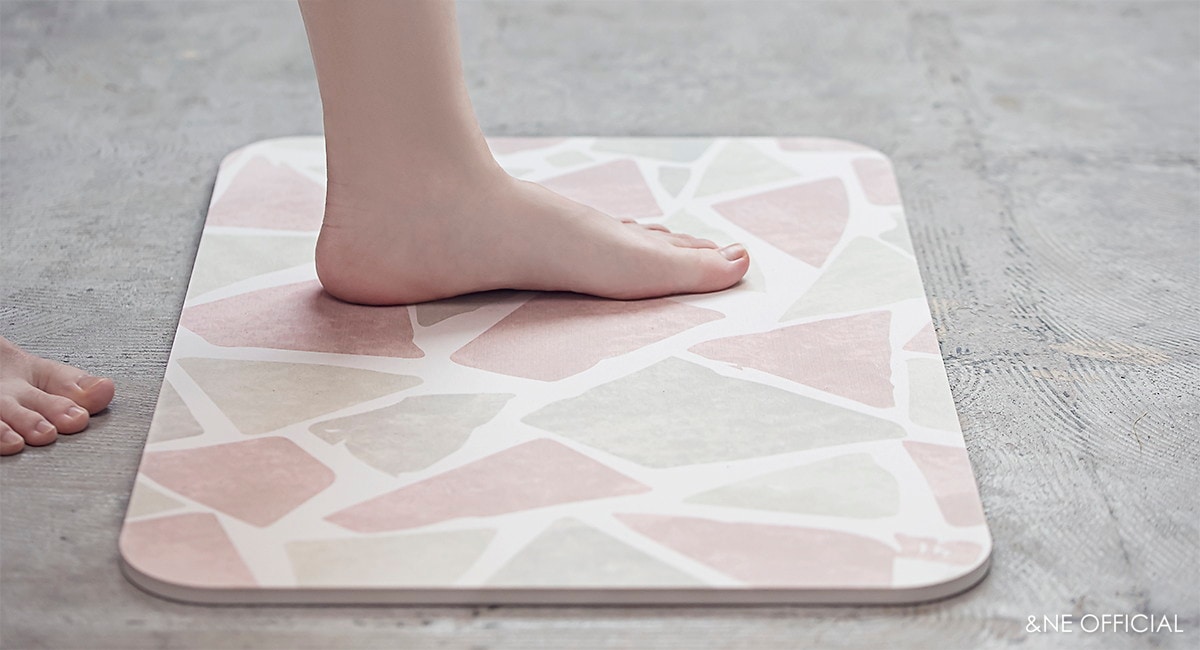 ラバストーンプリントバスマット